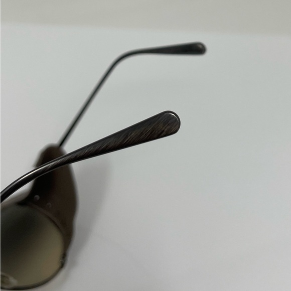 Oliver Peoples x Brunello Cucinelli Cesarino L brown leather sunglasses round - Picture 8 of 12
